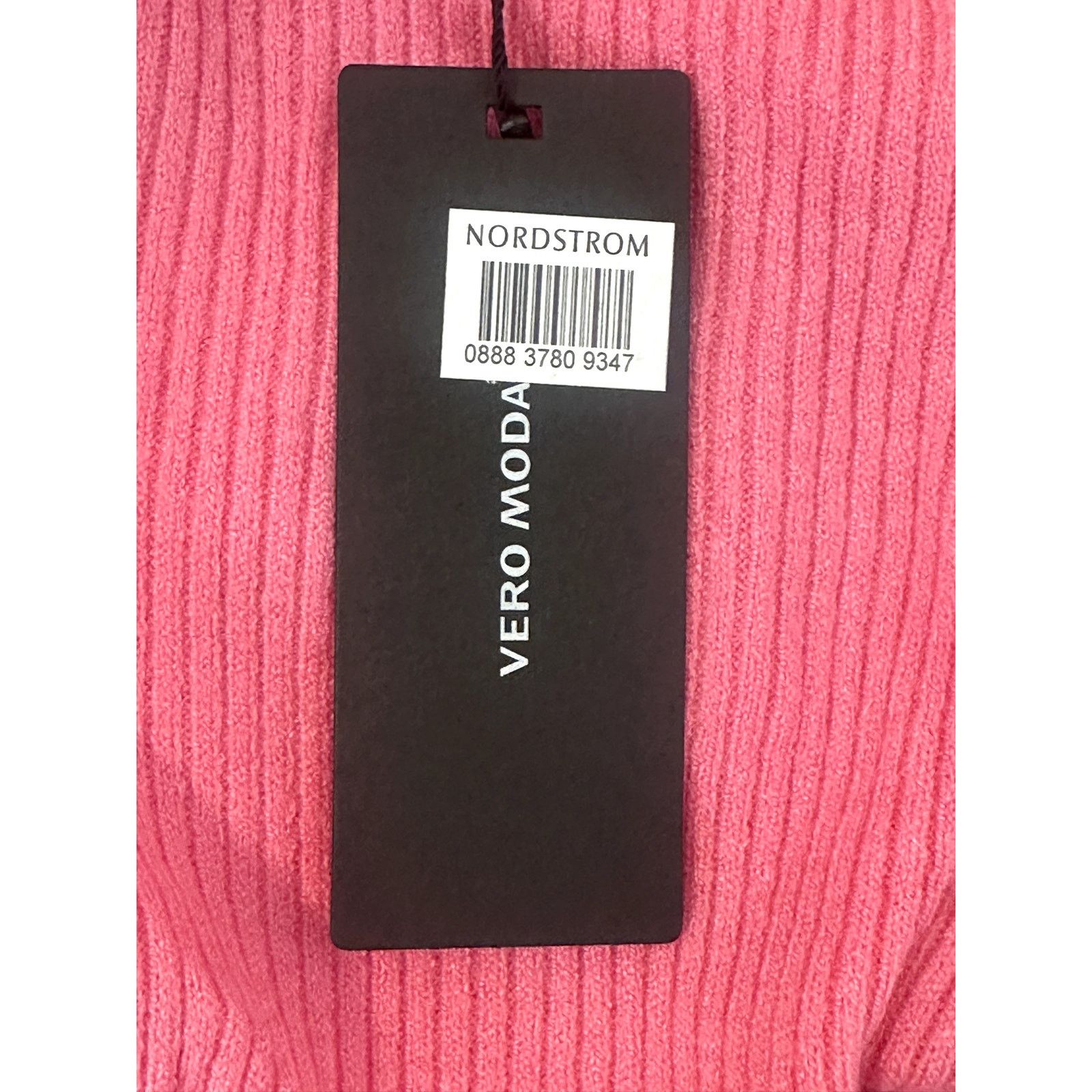 Other Vero Moda Women's Pink Mock Neck Ribbed Sweater XS NWT Size XS / US 0-2 / IT 36-38 - 8 Thumbnail