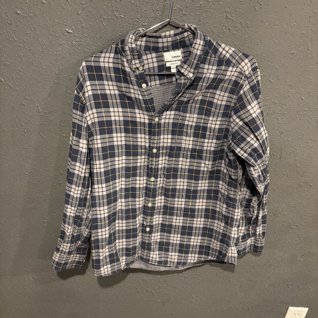 Sonoma Men’s Sonoma Flannel Button Up Shirt Size US L / EU 52-54 / 3 - 1 Thumbnail