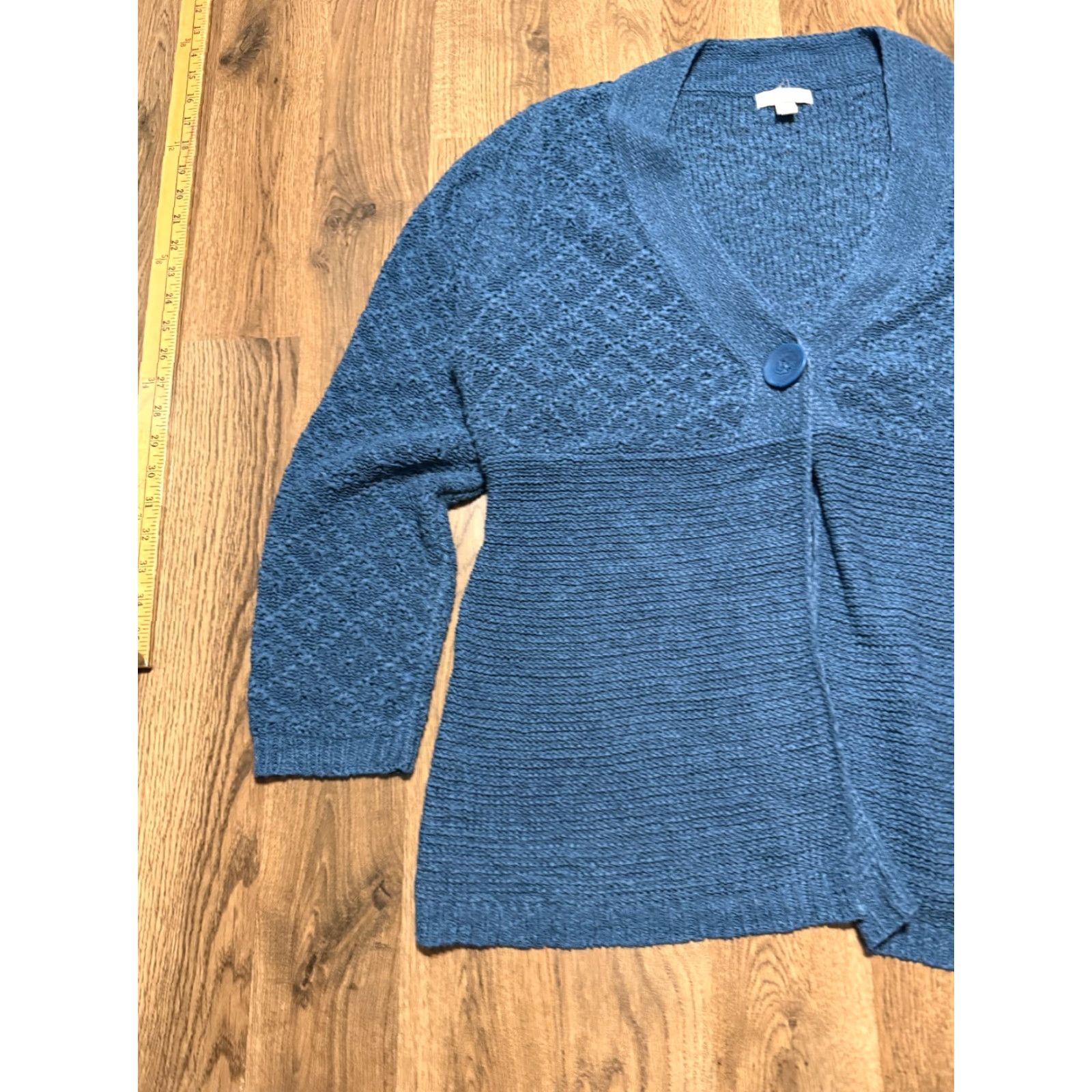 Charter Club Charter Club Sweater Cardigan, Women's XL, Blue, Long Sleeve, One Button, Button, Casual, Regular, Fall Winter Spring Summer, Women Size XL / US 12-14 / IT 48-50 - 3 Thumbnail