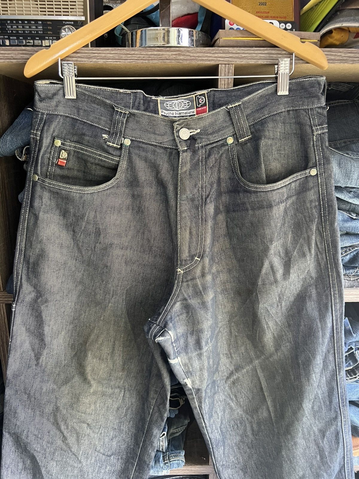 Other 🔥Made in Italy Psycho Cowboy Distressed Baggy Denim Size US 34 / EU 50 - 3 Thumbnail