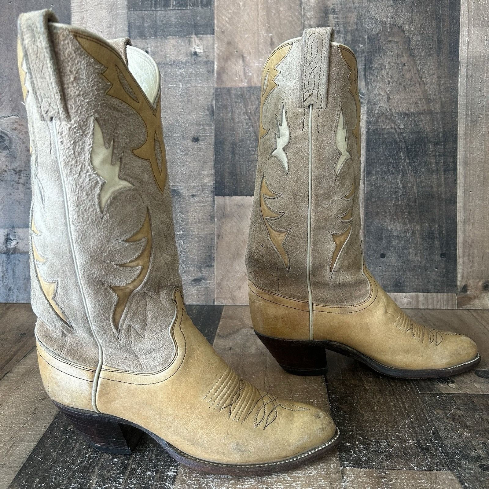 Dan Post Dan Post 4231 Suede Leather Inlay Cowboy Boots Womens 7.5 C Size US 7.5 / IT 37.5 - 12 Thumbnail