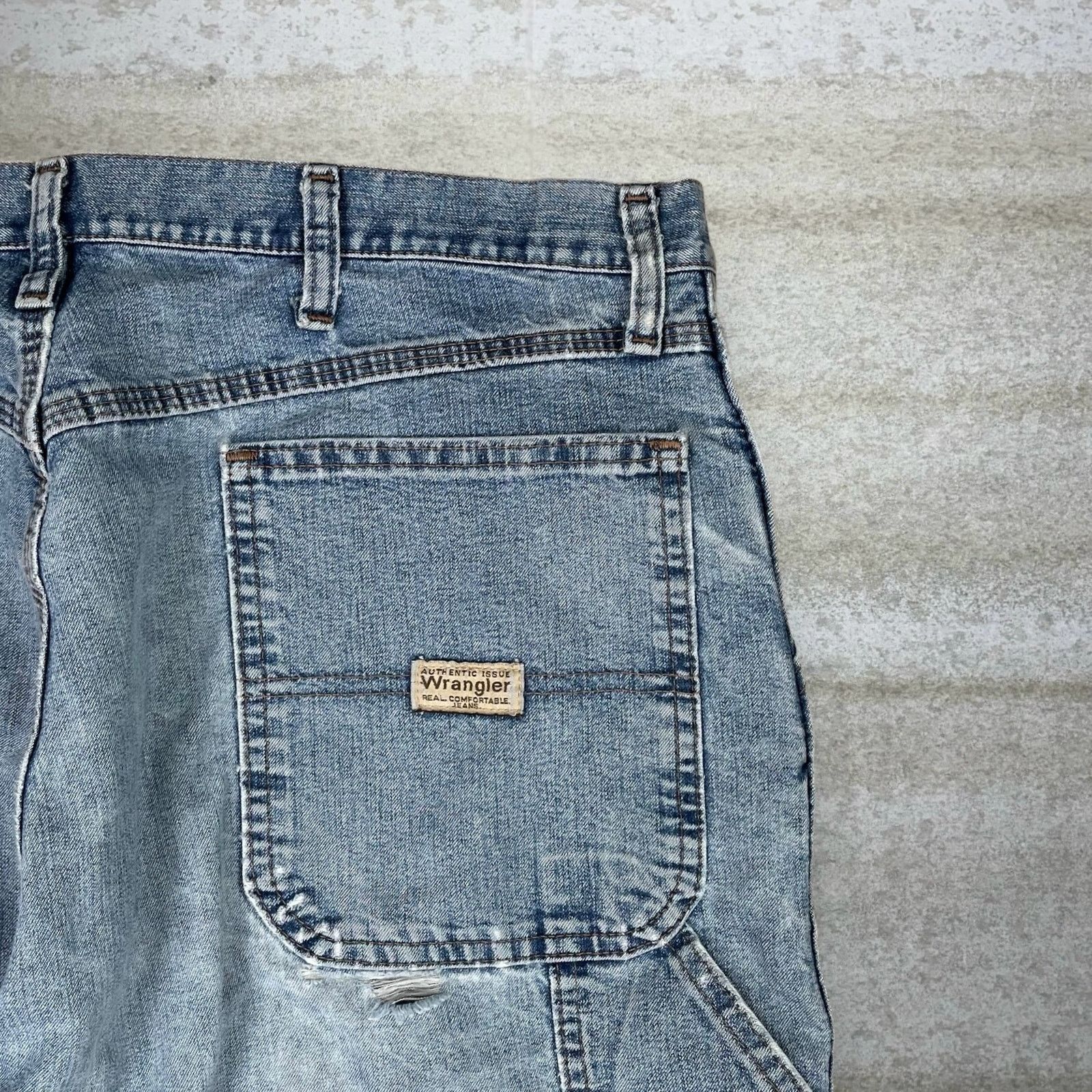 Wrangler Vintage Y2K Wrangler Carpenter Jeans 38x29 Baggy Light Wash Size US 38 / EU 54 - 3 Thumbnail