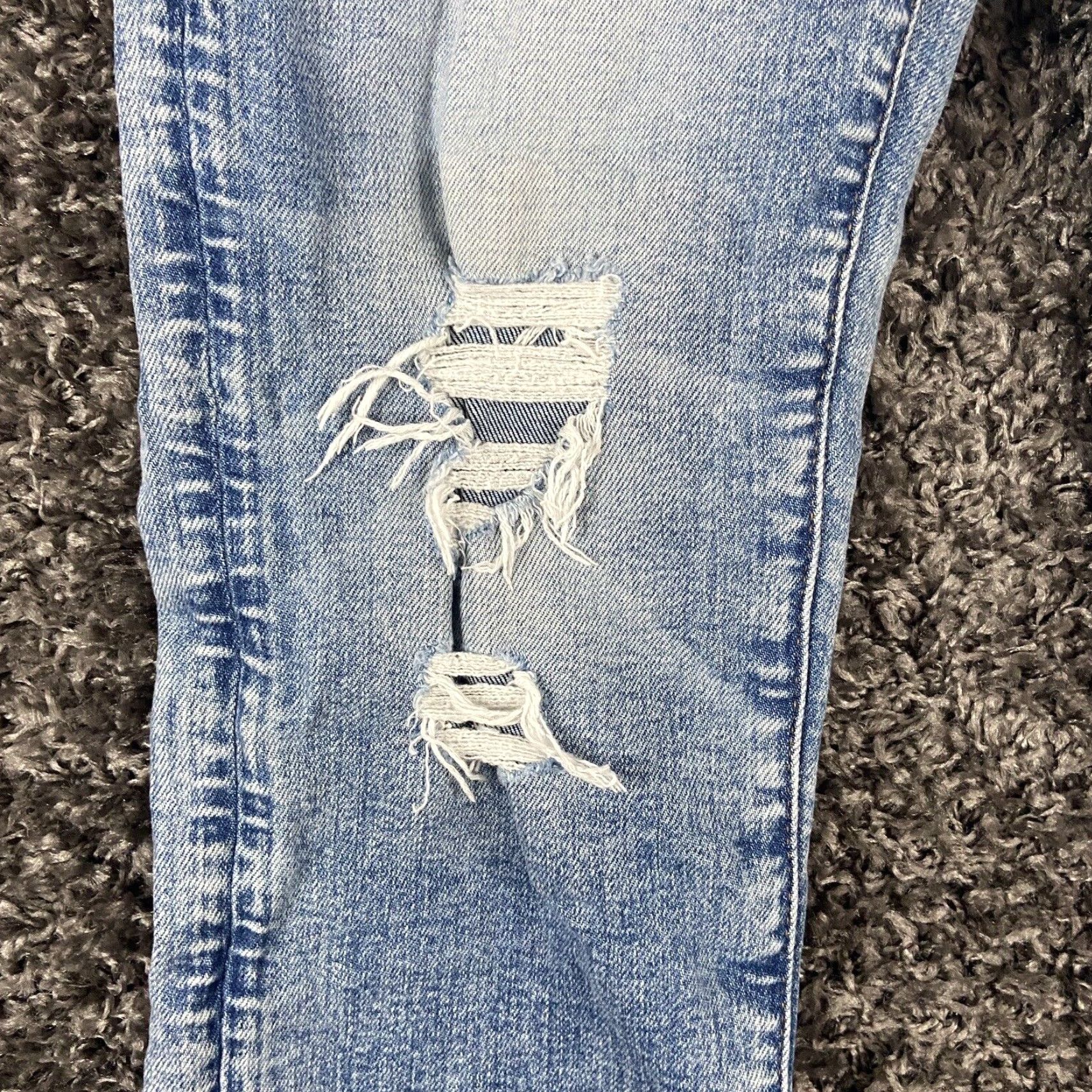 American Eagle Outfitters AMERICAN EAGLE AIRFLEX Athletic Distressed Skinny Jeans Adult 28x27 Blue Mens Size US 28 / EU 44 - 4 Thumbnail
