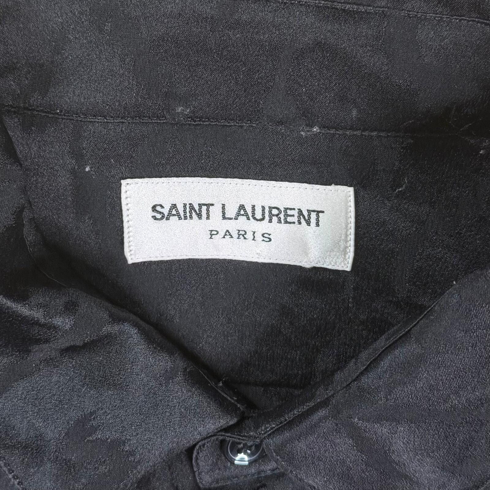 Saint Laurent Paris Saint Laurent Silk Cheetah Print Shirt Size US M / EU 48-50 / 2 - 5 Thumbnail