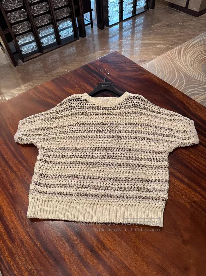 Brunello Cucinelli Brunello Cucinelli Sequined Sweater Size L / US 10 / IT 46 - 3 Thumbnail