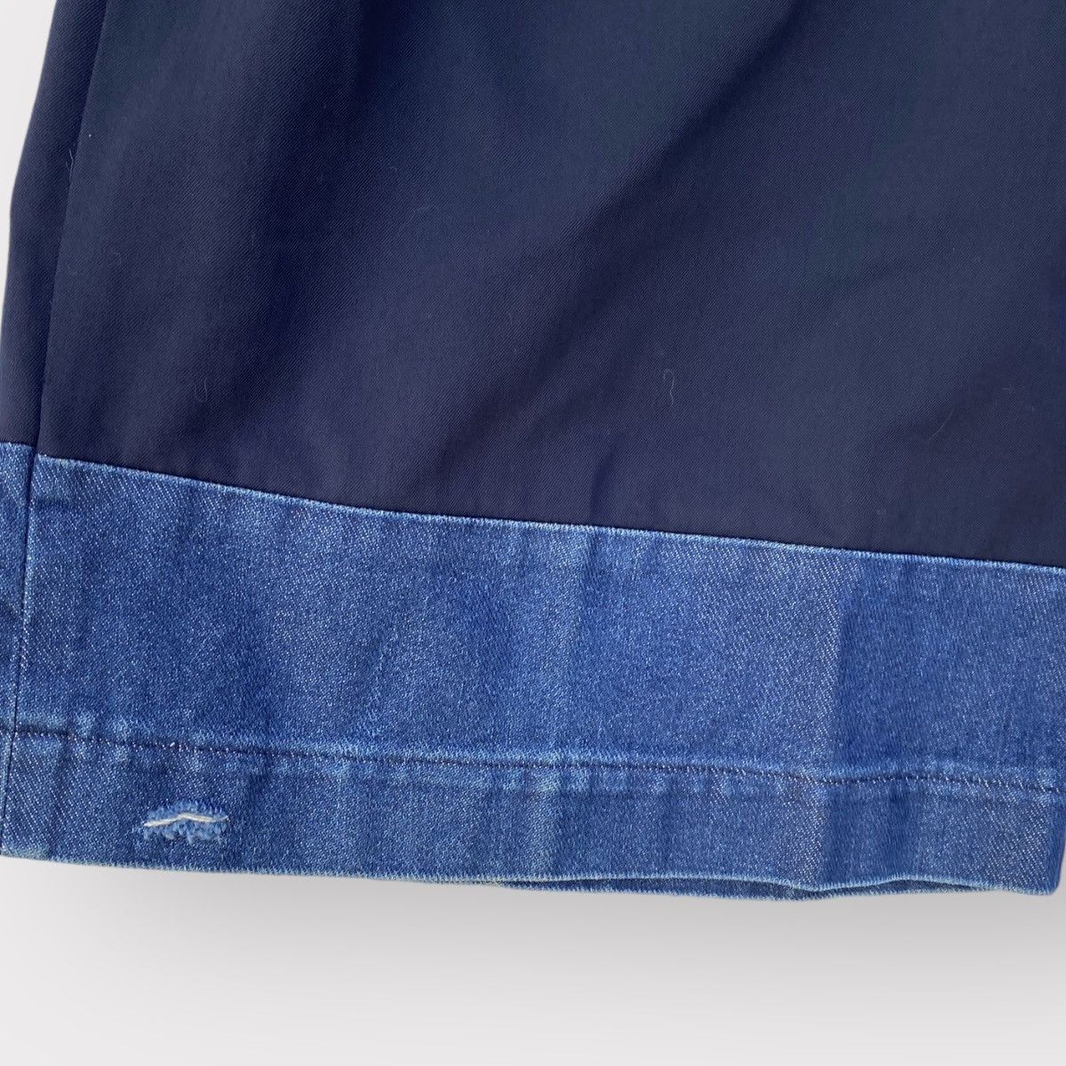 Comme des Garcons Vintage 90’s Wool Shorts With Denim Hem Size US 30 / EU 46 - 3 Thumbnail