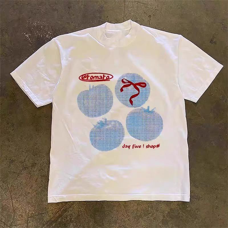 Vintage Street washed retro tomato print t-shirt Size US M / EU 48-50 / 2 - 1 Thumbnail