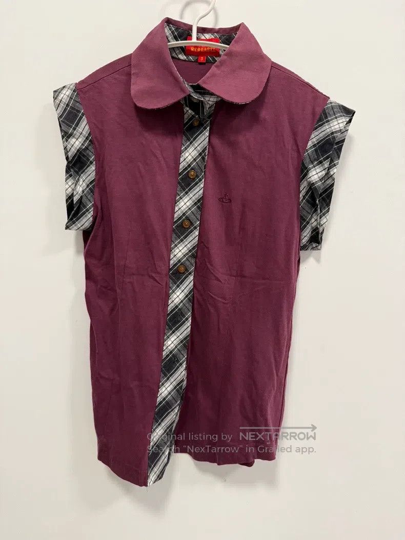Vivienne Westwood Vivienne Westwood Baby collar collared plaid patchwork sho Size L / US 10 / IT 46 - 1 Thumbnail