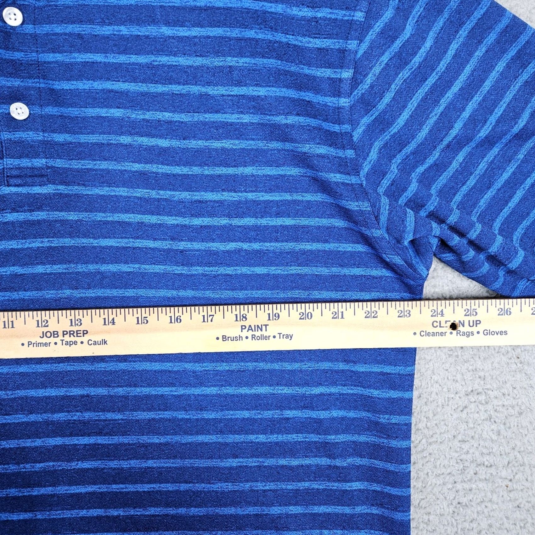 Vintage Dunning Polo Shirt Golf Men Blue Stripes 1/4 Button Short Sleeve XL Size US XL / EU 56 / 4 - 3 Thumbnail