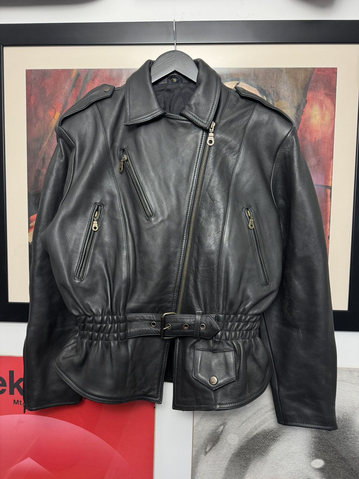 Genuine Leather Vintage Leather Jacket Ramones Biker Rare Punk Rock Rare Size US S / EU 44-46 / 1 - 1 Thumbnail