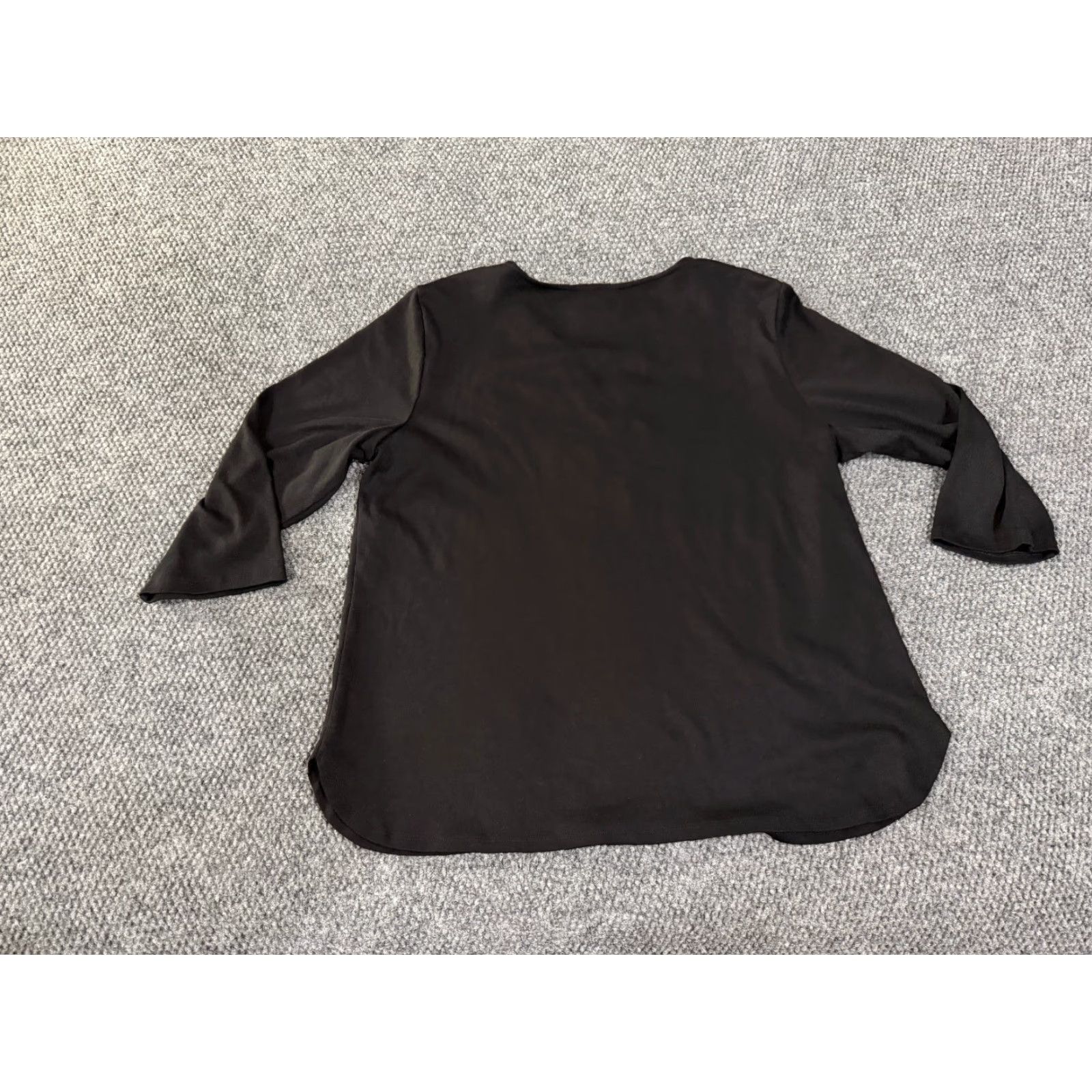 Vintage Alfred Dunner Blouse Womens M Black Floral Embroidered Long Sleeve Casual Shirt Size M / US 6-8 / IT 42-44 - 7 Thumbnail