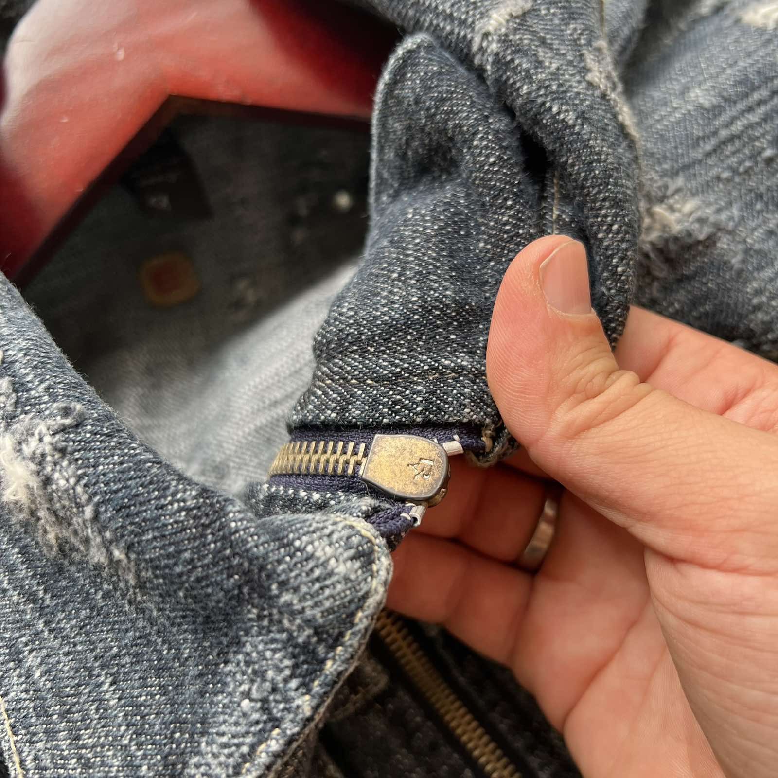 Japanese Brand × Vintage Vintage E-Play Full Distressed Denim Jacket Sz XXL Size US XL / EU 56 / 4 - 6 Thumbnail