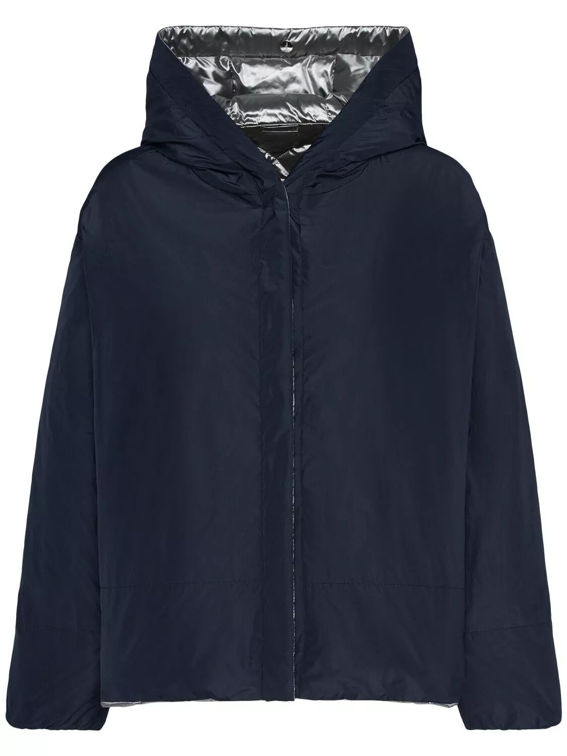 Max Mara MAX MARA Nico $1345 Light Grey Canvas Down Jacket Size L / US 10 / IT 46 - 2 Thumbnail