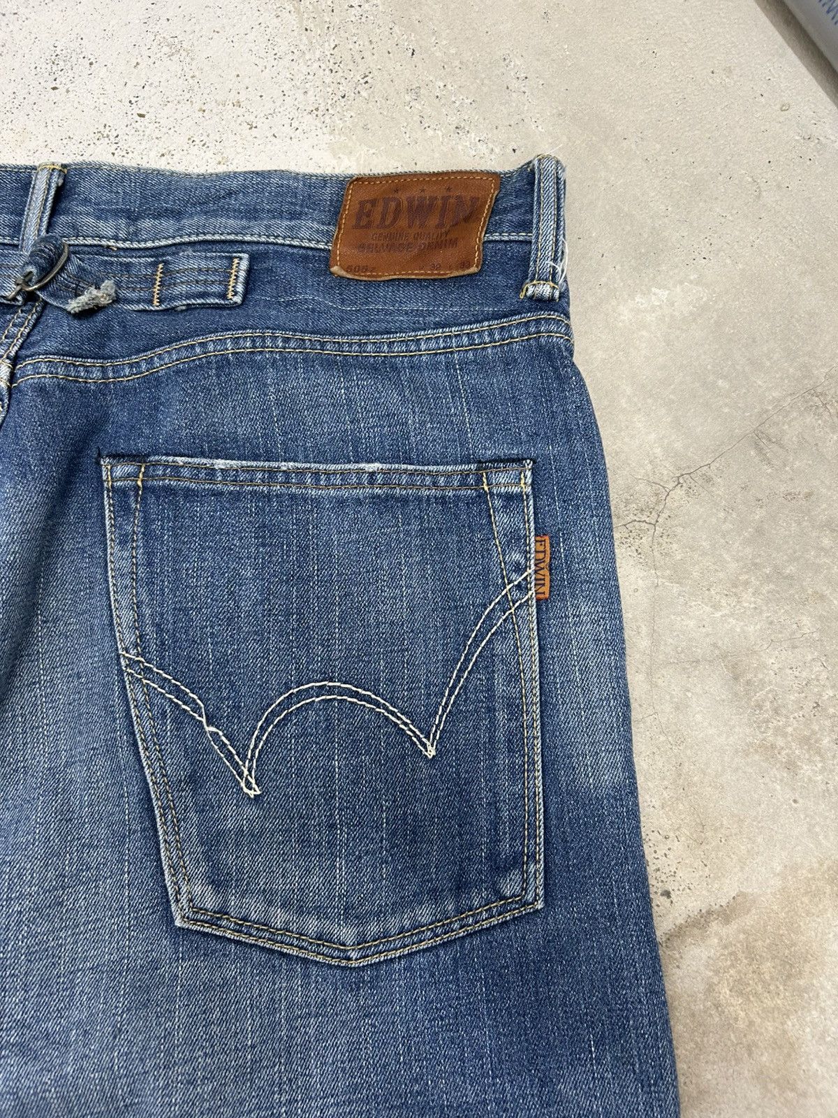Edwin Edwin 505z Selvedge Buckle Back Baggy Denim Orange Tab Size US 35 - 14 Thumbnail