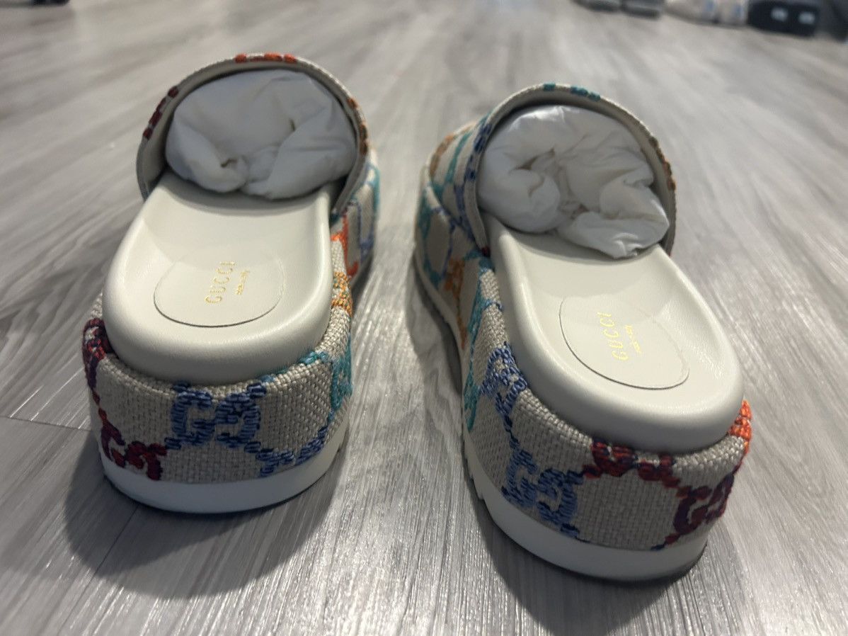 Gucci Gucci Colorful Logo Sandals Size US 10 / IT 40 - 5 Thumbnail