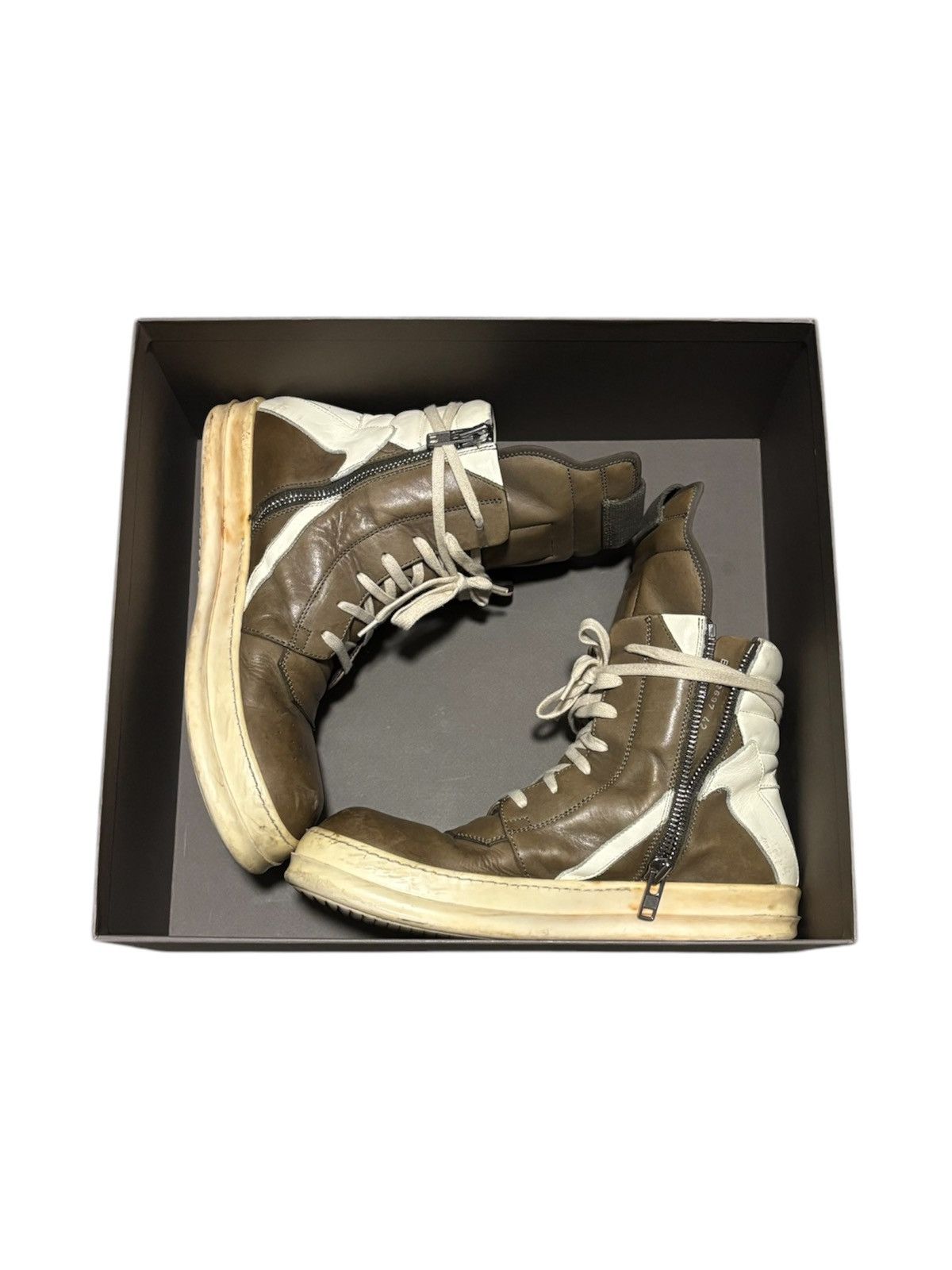 Rick Owens Rick Owen’s Sample Palm Green Geobaskets Size US 9 / EU 42 - 2 Thumbnail