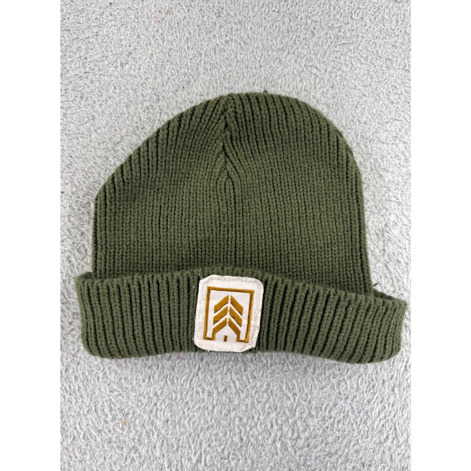 Vintage San Mar Beanie Adult One Size Green Knit 100% Acrylic Ski Snowboard Snow Size ONE SIZE - 2 Thumbnail