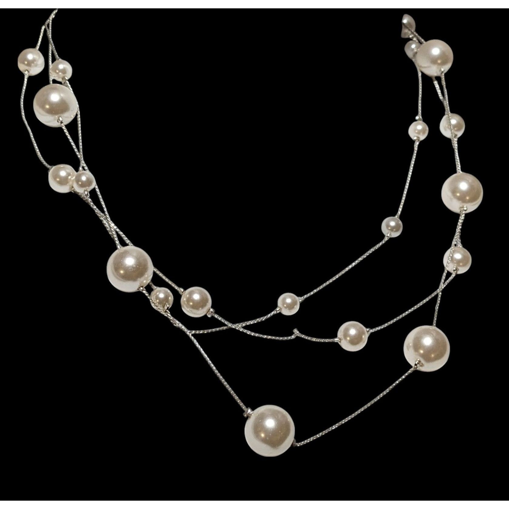 Other Whimsical Glam Roman Multilayer Pearl Station Necklace Size ONE SIZE - 3 Thumbnail