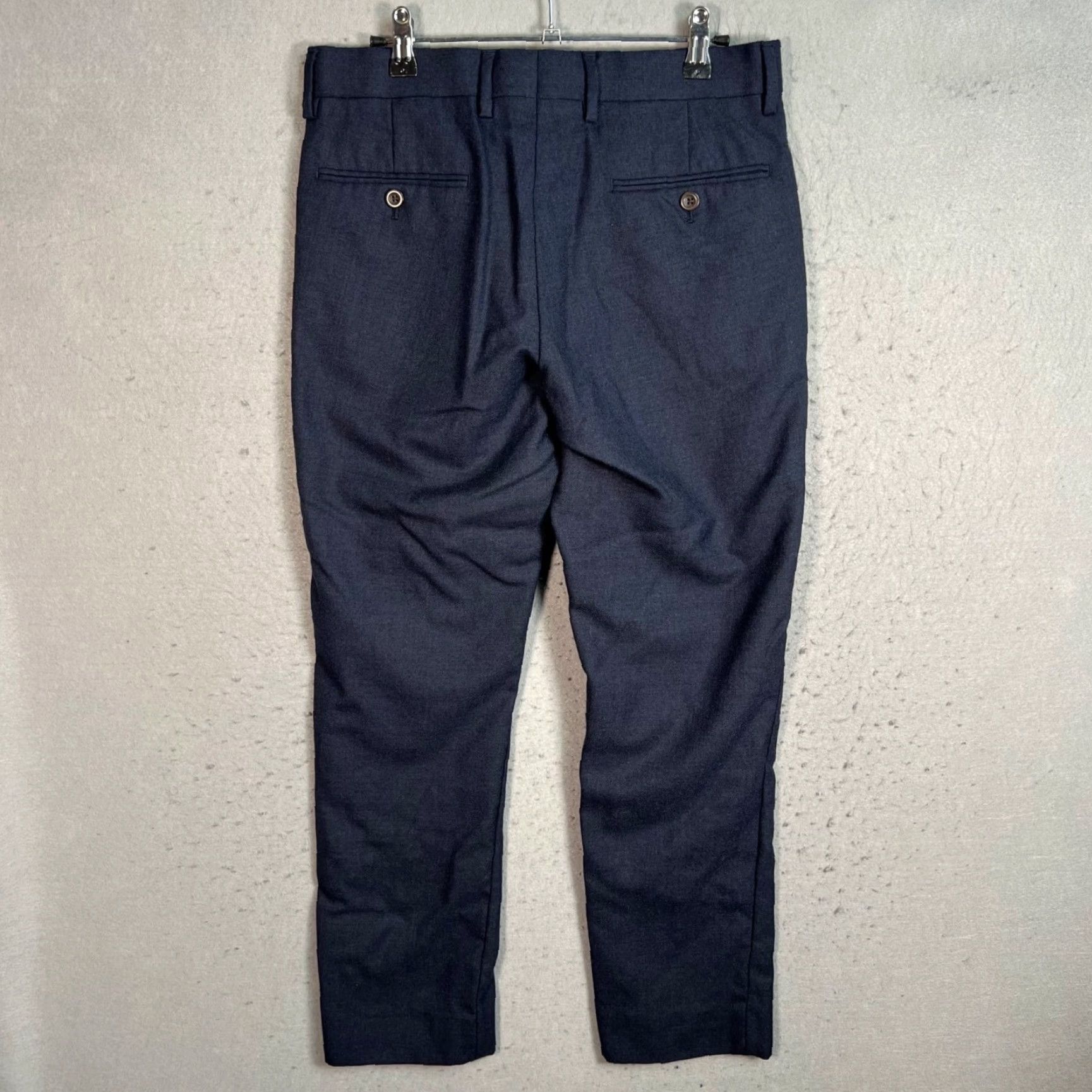 J.Crew J. Crew Pants Bowery Slim Fit Wool Dress Navy Blue 29 x 32 Mens Size US 29 - 2 Thumbnail