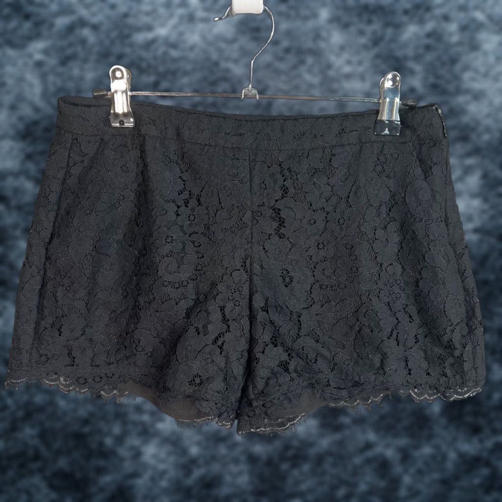 Joie Joie Black Lace Womens Shorts Size 0 Size 25" / US 0 / IT 36 - 1 Thumbnail