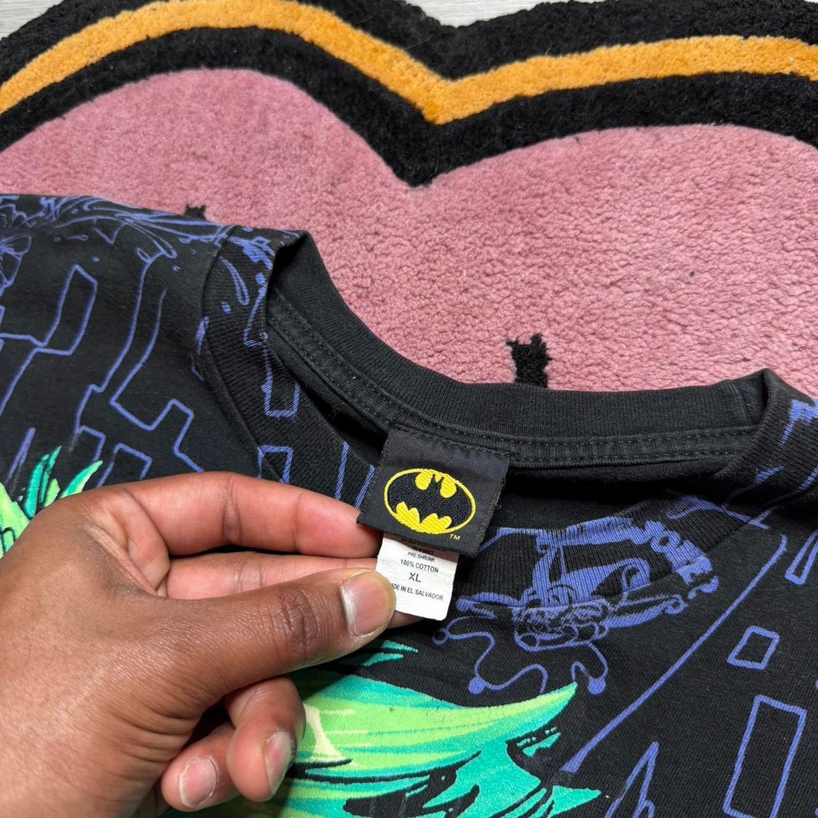 DC Comics × Vintage Vintage 90’s DC Comics Batman’s The Joker Mega Print T-shirt Size US XL / EU 56 / 4 - 4 Thumbnail