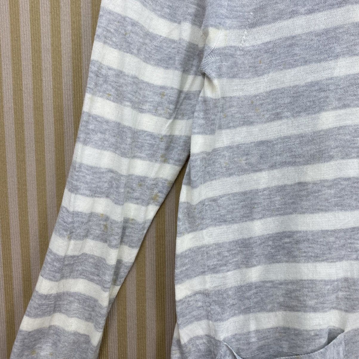 Japanese Brand 🫶 sacai luck Stripes Pattern back flare border cardigan Size US M / EU 48-50 / 2 - 4 Thumbnail