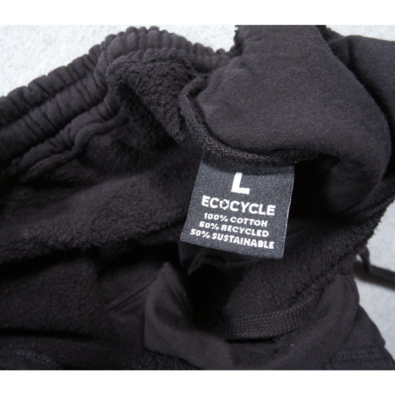 Vintage Ecocycle Sweatpants Mens Large Black Heavy Cotton Fleece Joggers Casual Adult Size US 33 - 5 Thumbnail