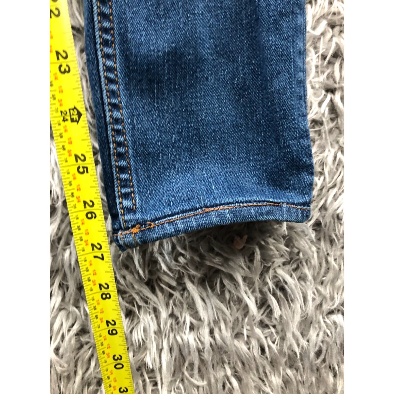 Hudson Hudson Collin Skinny Jeans Womens Medium Wash Blue Size 25 Regular Slim Fit 5-Pocket Denim Jeans Size 42" / US 20 - 3 Thumbnail