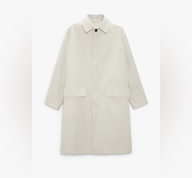 Zara Zara Men's Oversized Technical Water Repellent Trench Coat Size US XL / EU 56 / 4 - 5 Thumbnail