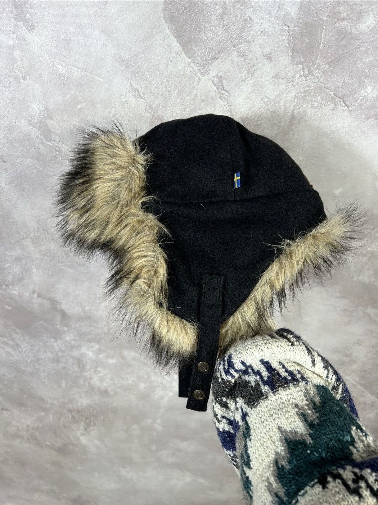 Fjallraven Vintage IfSixWasNine Style Fjal Raven Fur Fuzzy Ushanka Hat Size ONE SIZE - 2 Thumbnail