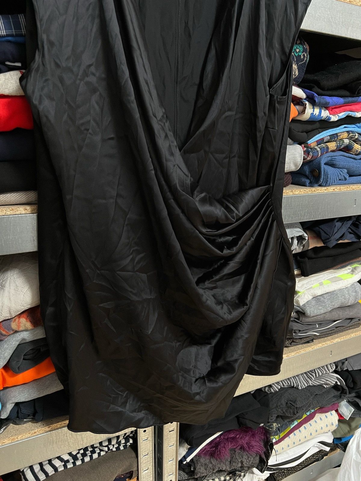 Marina Rinaldi Marina Rinaldi Black Draped Tunic Top Blouse Italy Elegant Size M / US 6-8 / IT 42-44 - 3 Thumbnail
