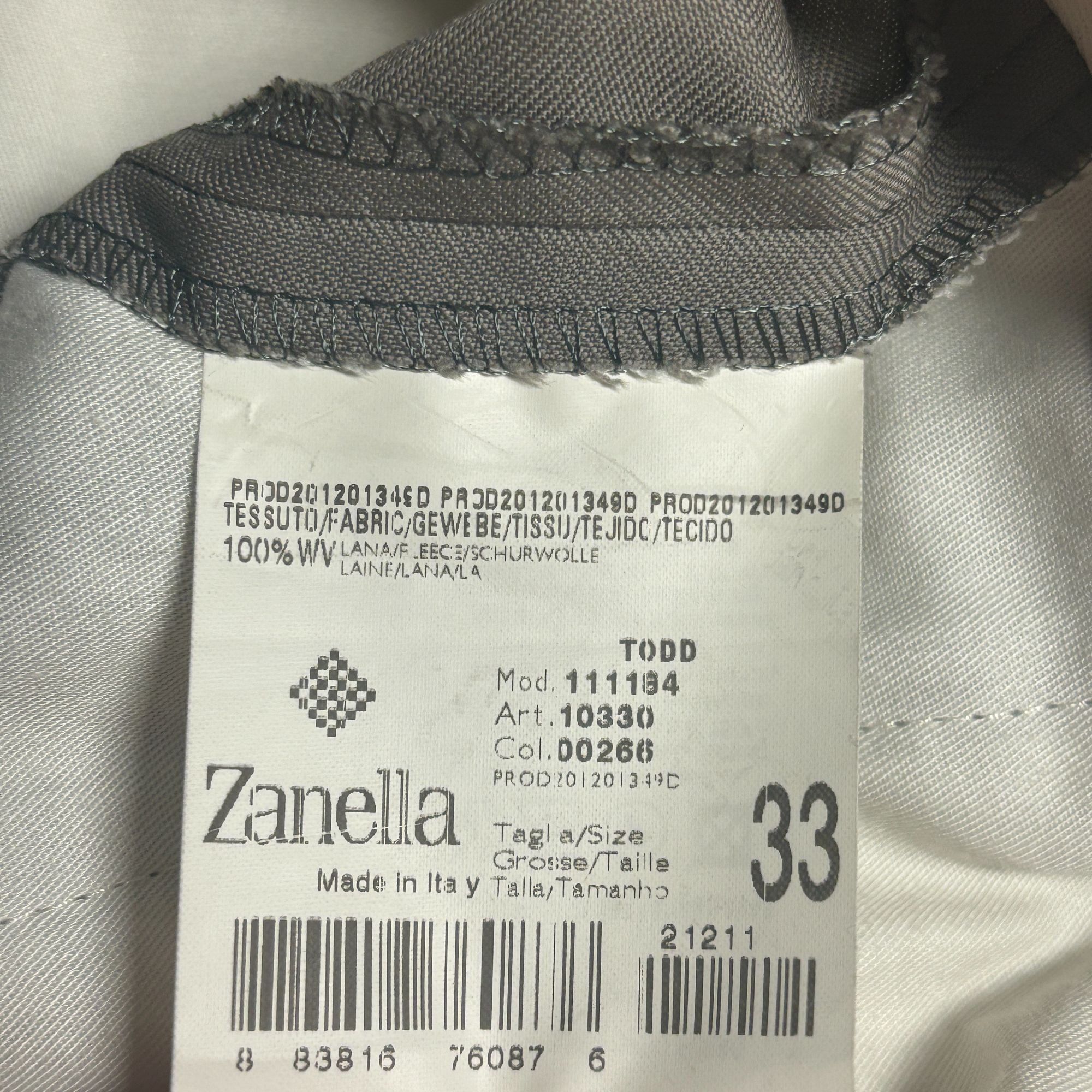 Zanella Zanella $350 Wool Dress Pants Men's W33x31 Todd Trousers Kha Size 34R - 7 Thumbnail