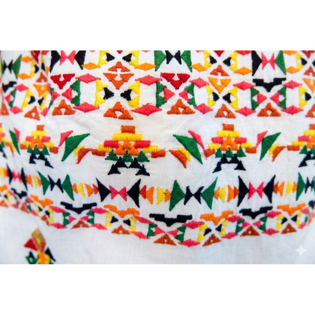 Other Sand & Spirit Boho Embroidered Mini Dress White Sundress L Size L / US 10 / IT 46 - 7 Thumbnail