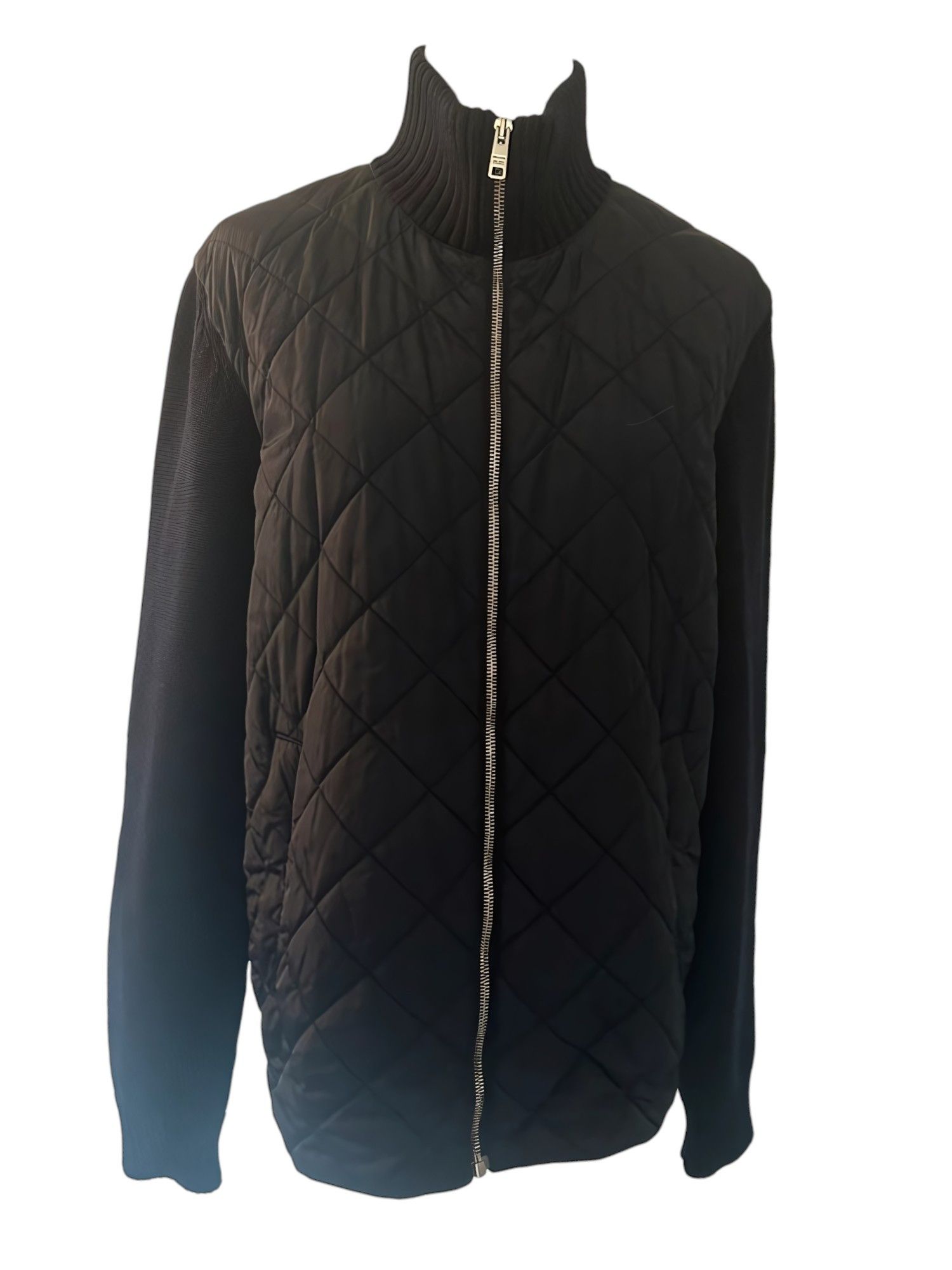 Prada Prada Asymmetric Navy Half Zip Wool Jacket FW 1998