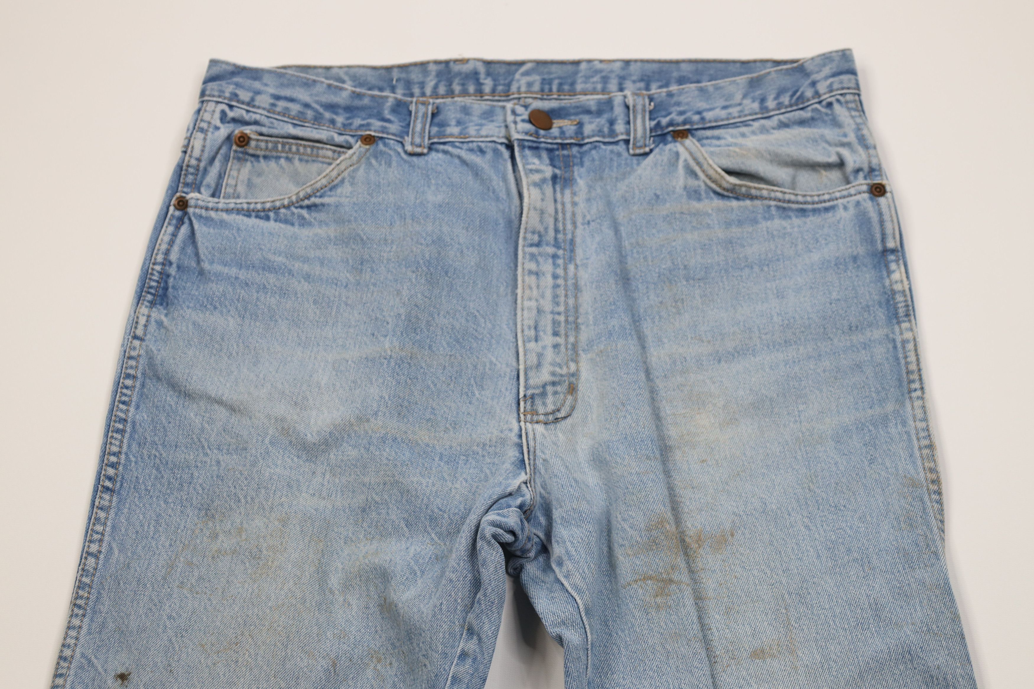 Vintage Vintage 70s Streetwear Straight Leg Denim Jeans Blue USA Size US 34 / EU 50 - 2 Thumbnail