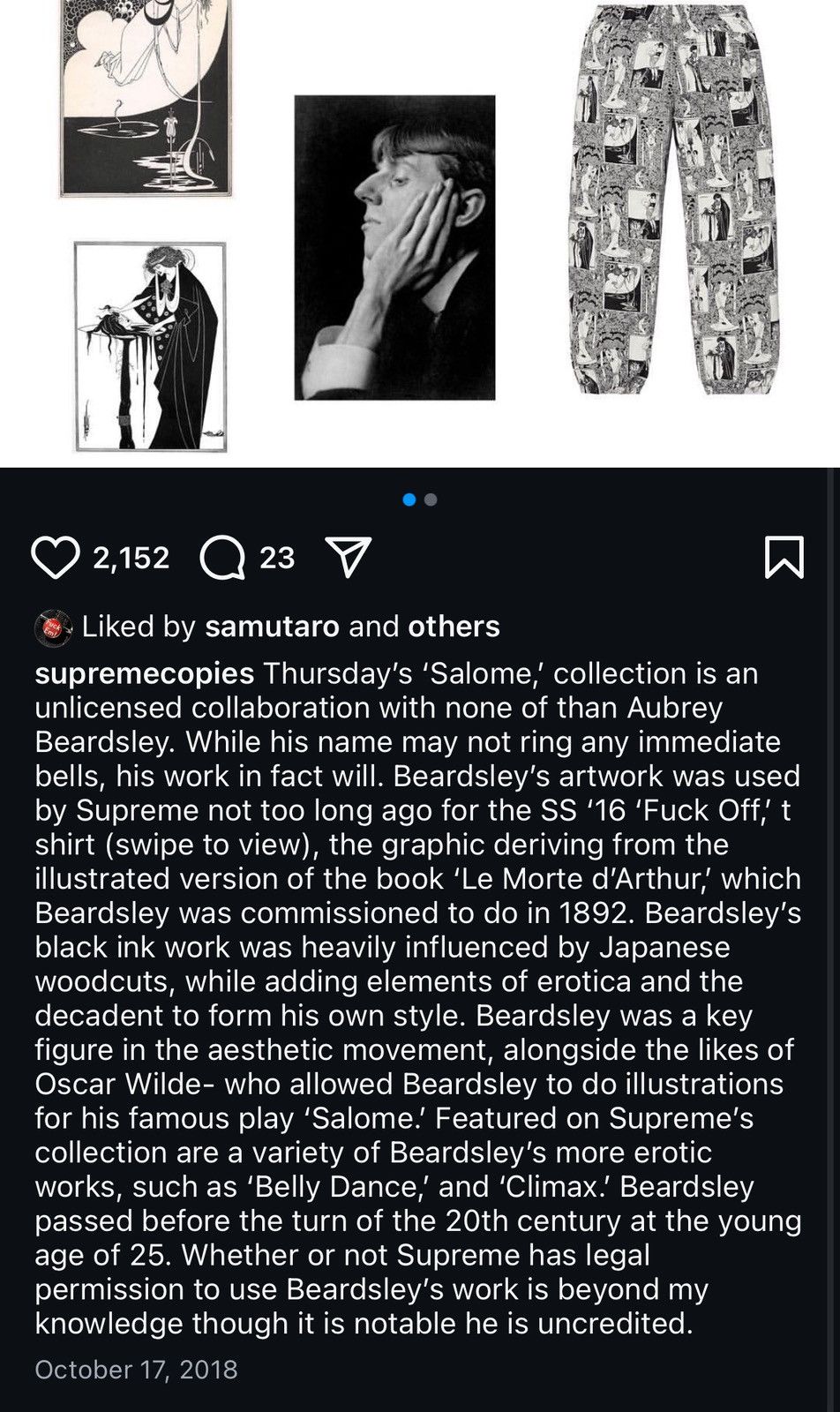 Supreme Aubrey Beardsley Supreme Long Sleeve Size US M / EU 48-50 / 2 - 7 Thumbnail
