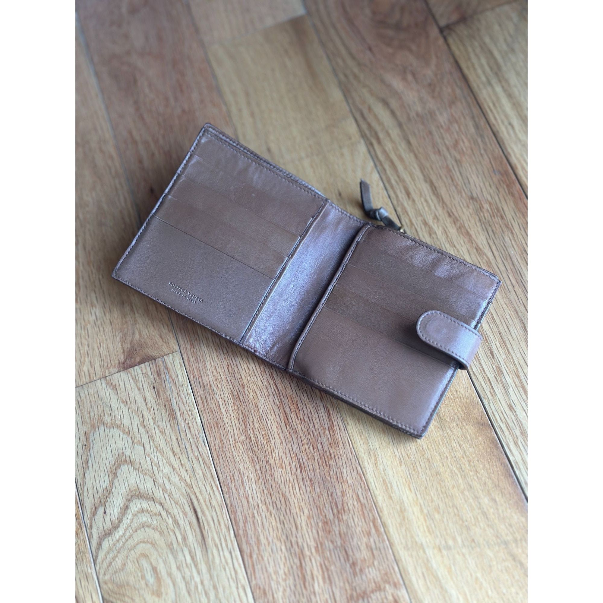 Vintage BOTTEGA VENETA NAPPA INTRECCIATO FRENCH COMPACT WALLET ASH Size ONE SIZE - 3 Thumbnail