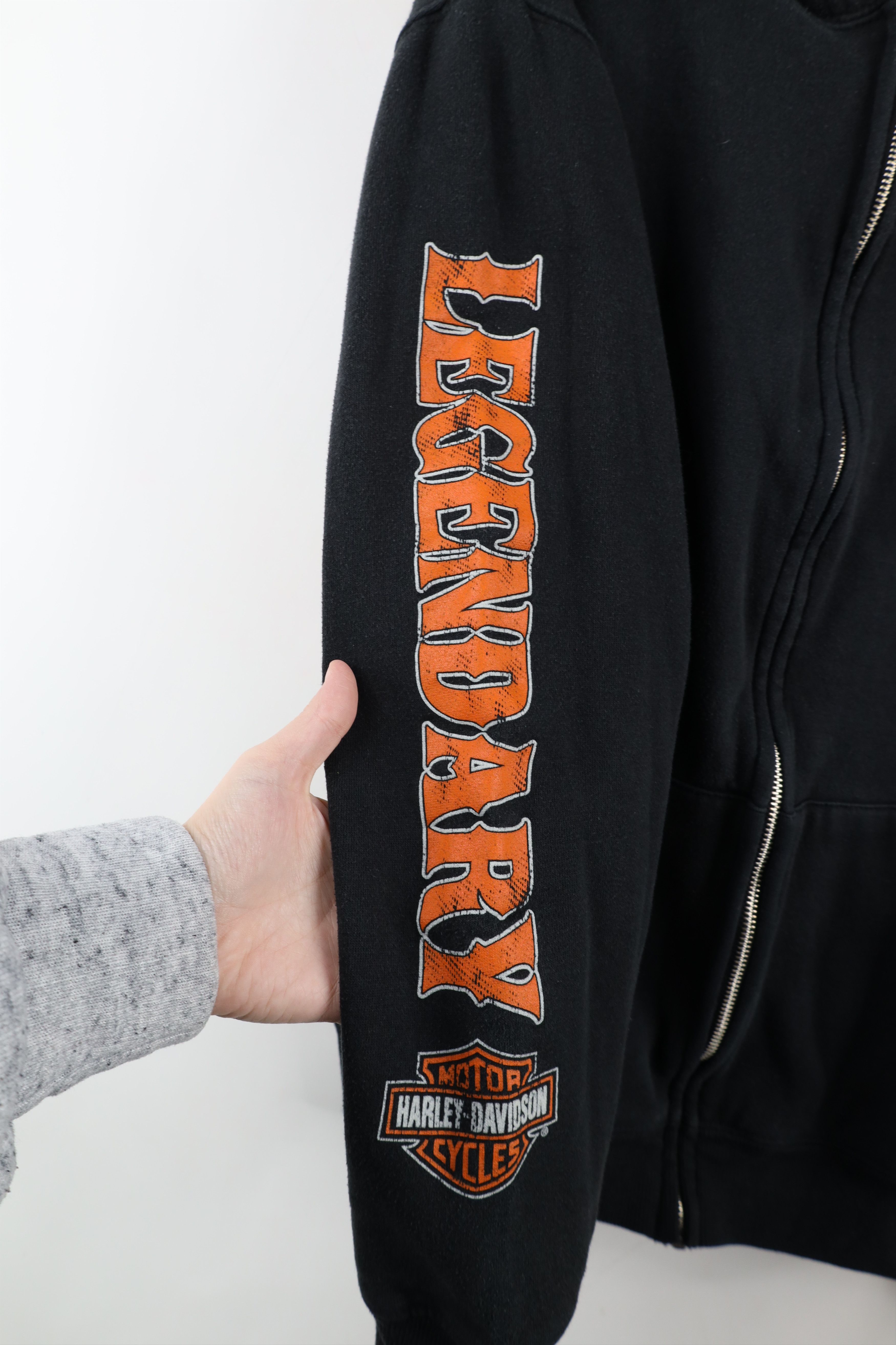 Harley Davidson Vintage Y2K Harley Davidson Spell Out Full Zip Hoodie Size US L / EU 52-54 / 3 - 8 Thumbnail