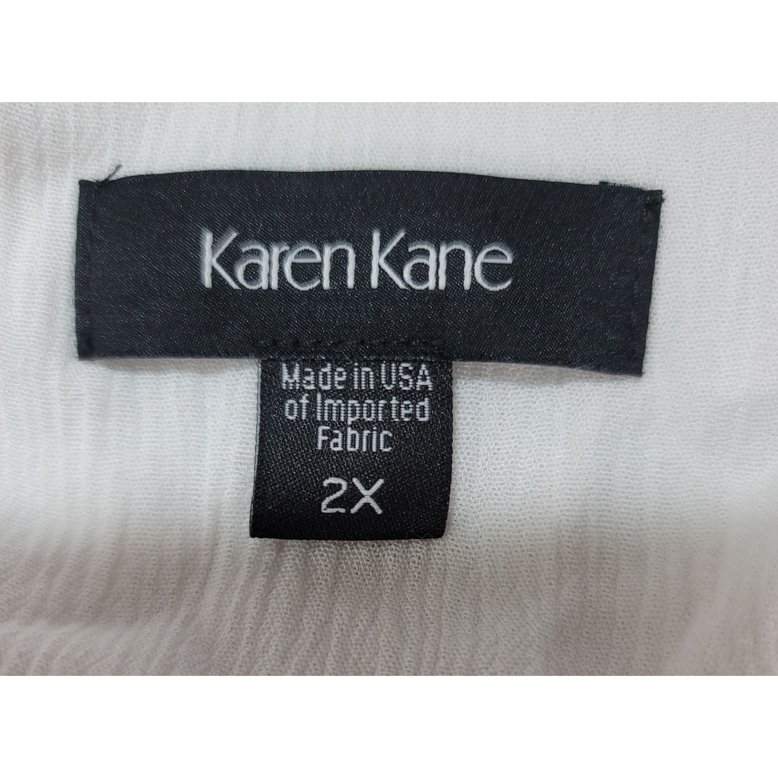Other Karen Kane White Crinkled Layered Top 2X Lightweight Flowy Size XXL / US 16-18 / IT 52-54 - 3 Thumbnail
