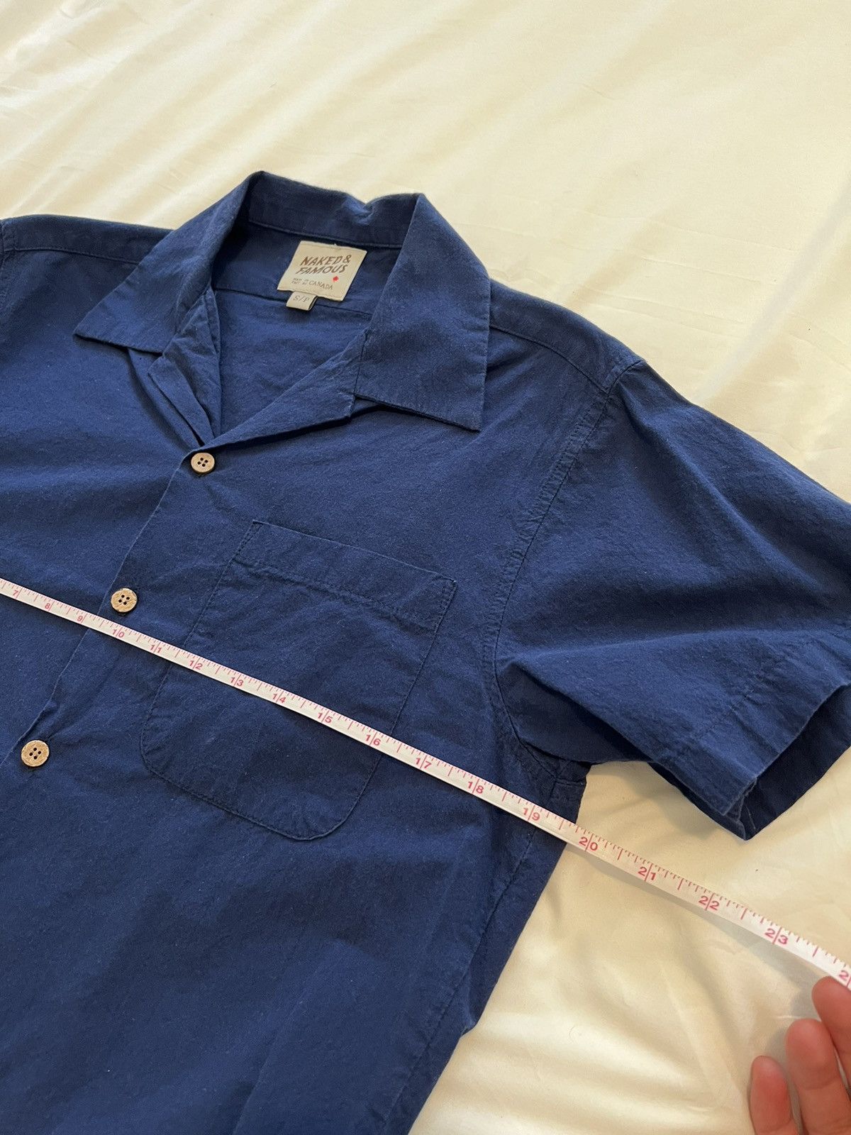 Naked & Famous N&F Aloha Shirt (Washes Chambray Blue) Size US S / EU 44-46 / 1 - 4 Thumbnail
