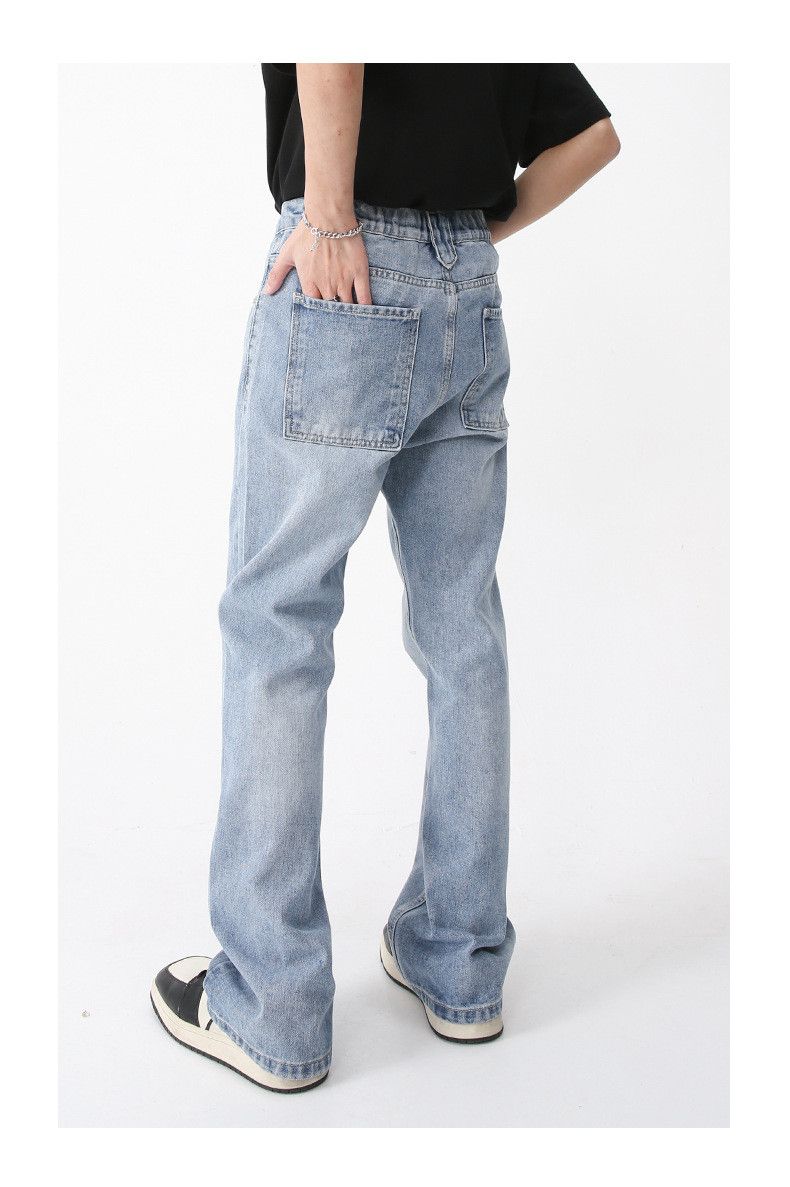 Japanese Brand Light blue flared slim-fit vintage stretch jeans Size US 32 / EU 48 - 4 Thumbnail