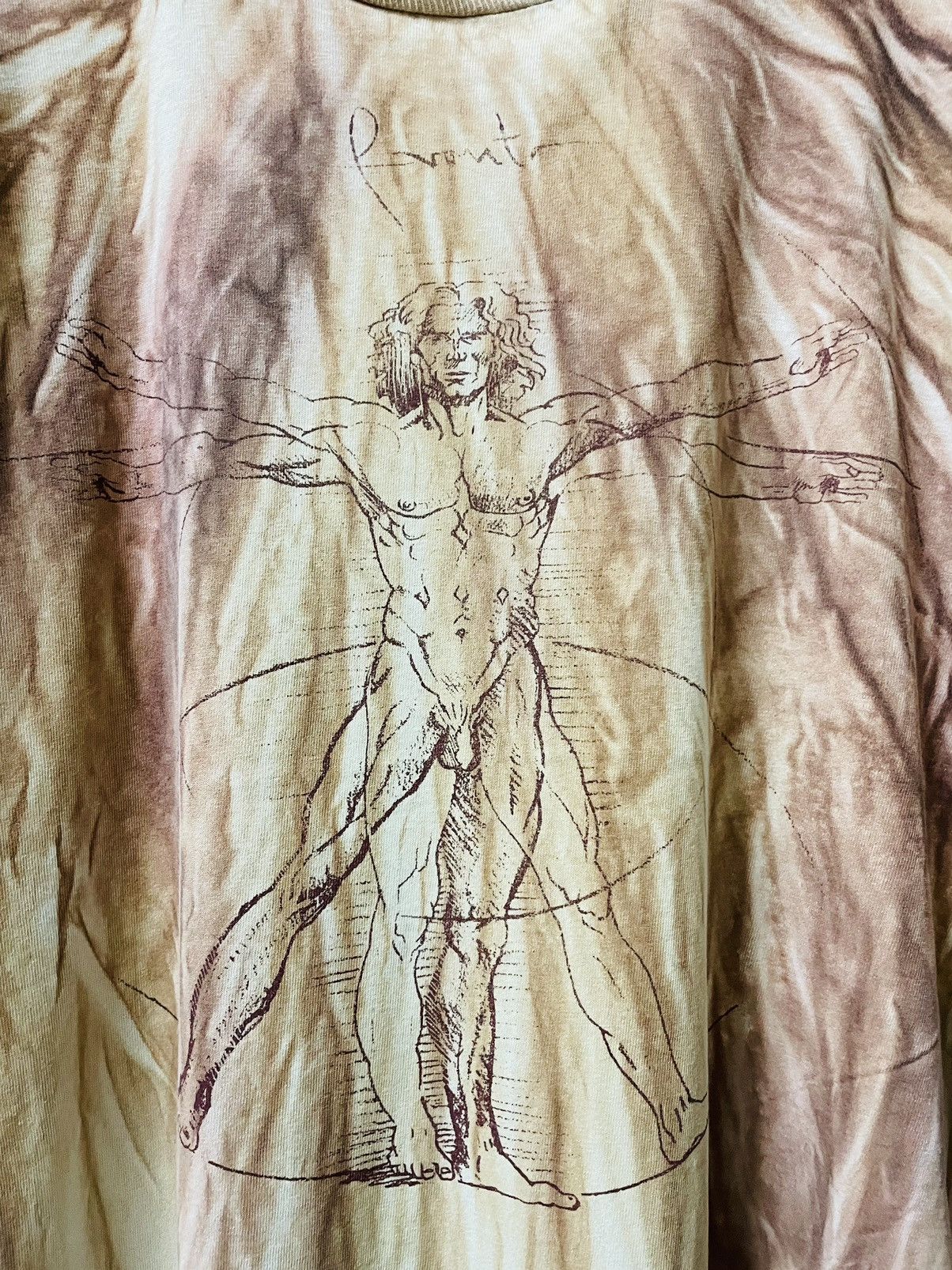 Vintage VINTAGR LEONARDO DA VINCI (VITRUVIAN MAN ) 90s Size US L / EU 52-54 / 3 - 3 Thumbnail