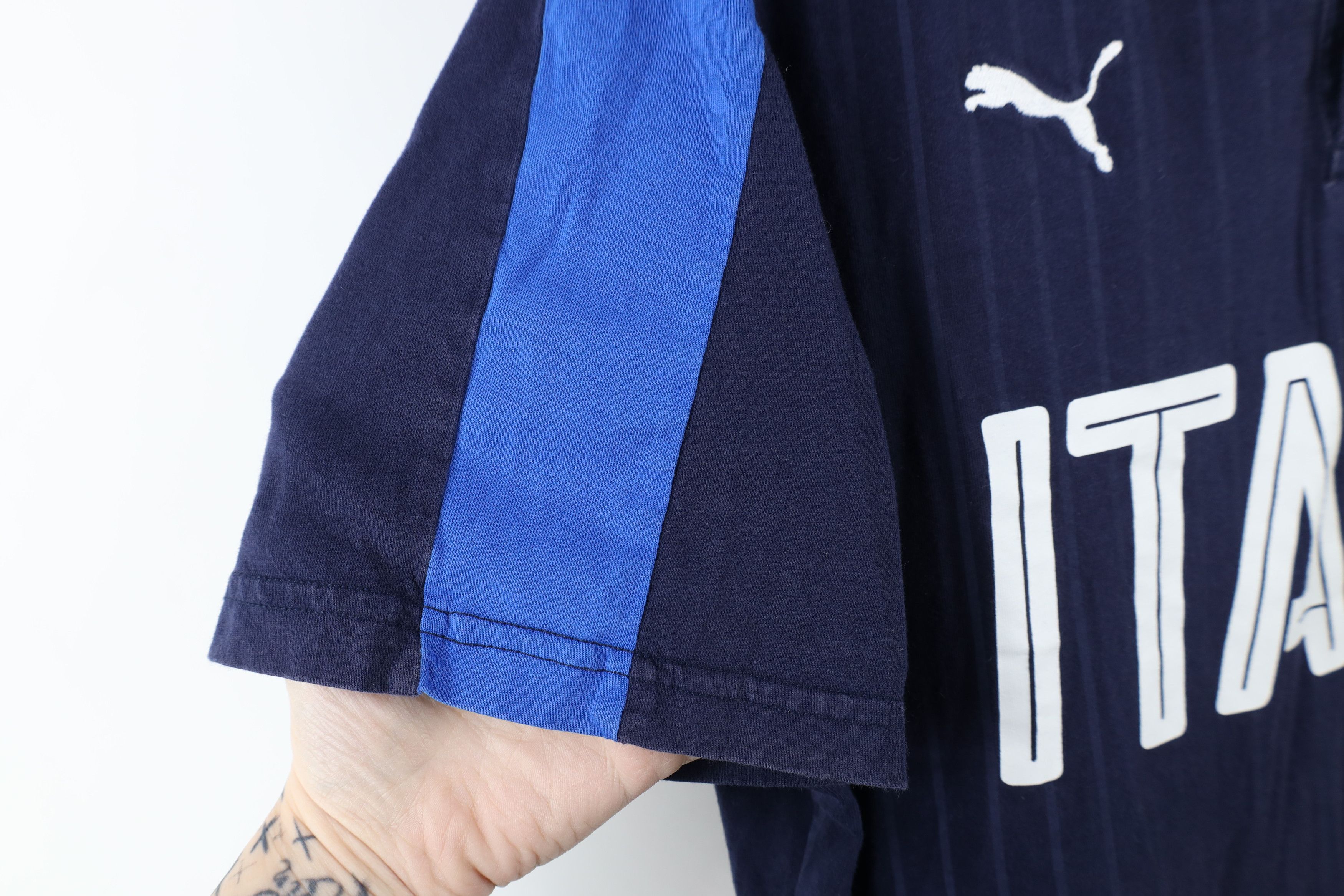 Puma × Vintage Vintage Puma Italy Striped World Cup Soccer Jersey Polo Size US L / EU 52-54 / 3 - 5 Thumbnail