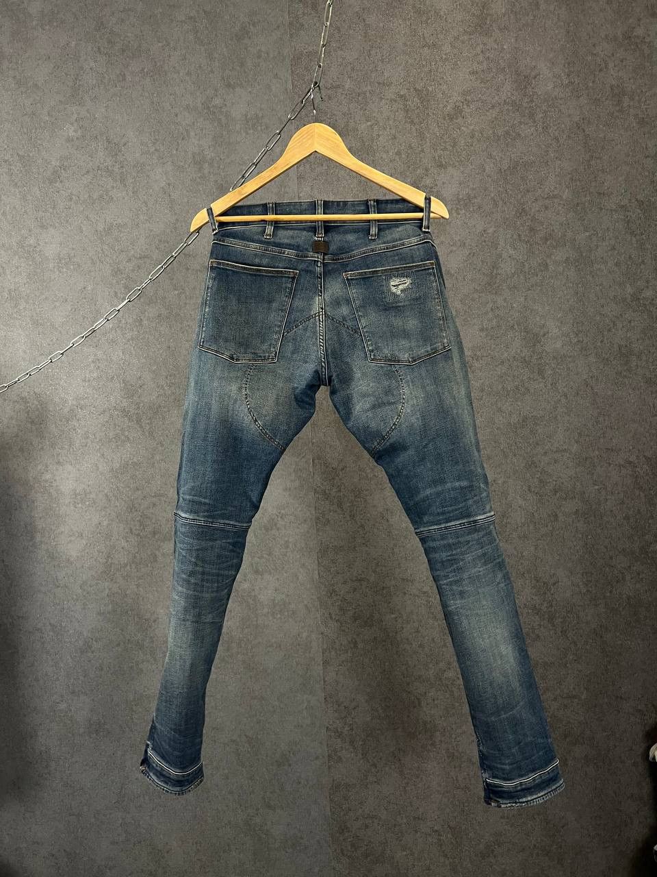 G-Star G Star Raw biker distressed denim jeans Size US 30 / EU 46 - 9 Thumbnail