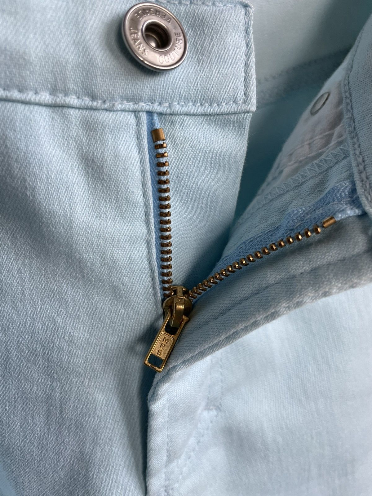 Versace × Versace Jeans Couture × Vintage Versace Jeans Couture Blue Flared Pants Size 28" / US 6 / IT 42 - 10 Thumbnail
