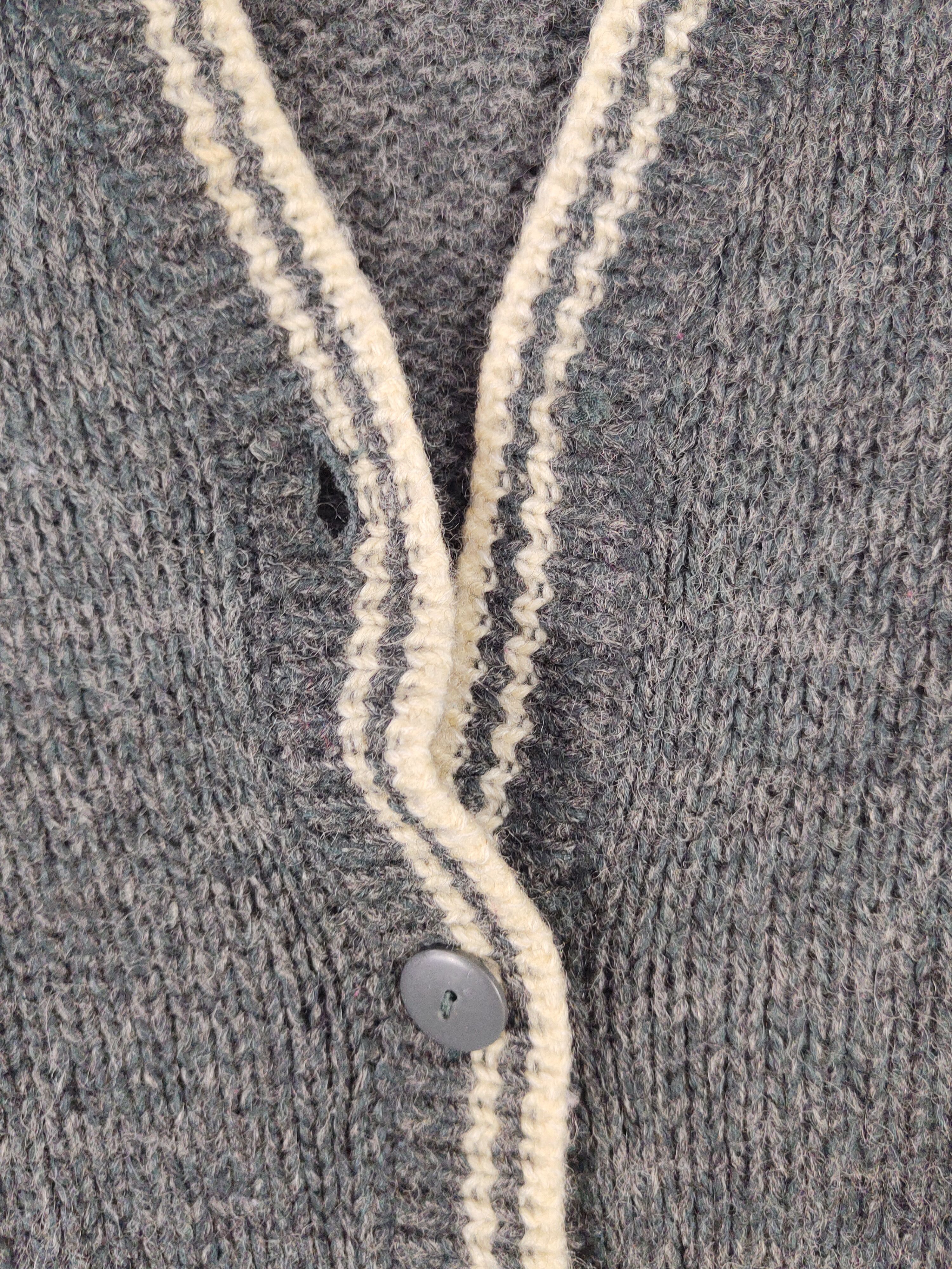 Vintage Raspberry vintage Dark Gray Knitwear Cardigan #W1748 Size L / US 10 / IT 46 - 3 Thumbnail