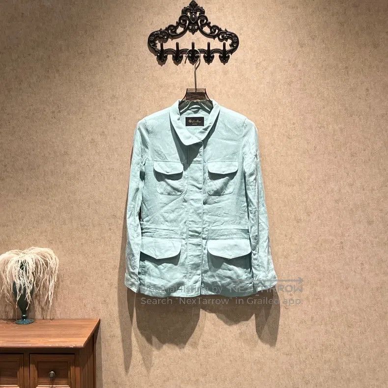 Loro Piana Loro Piana Mint Green Linen Jacket Size XS / US 0-2 / IT 36-38 - 1 Thumbnail