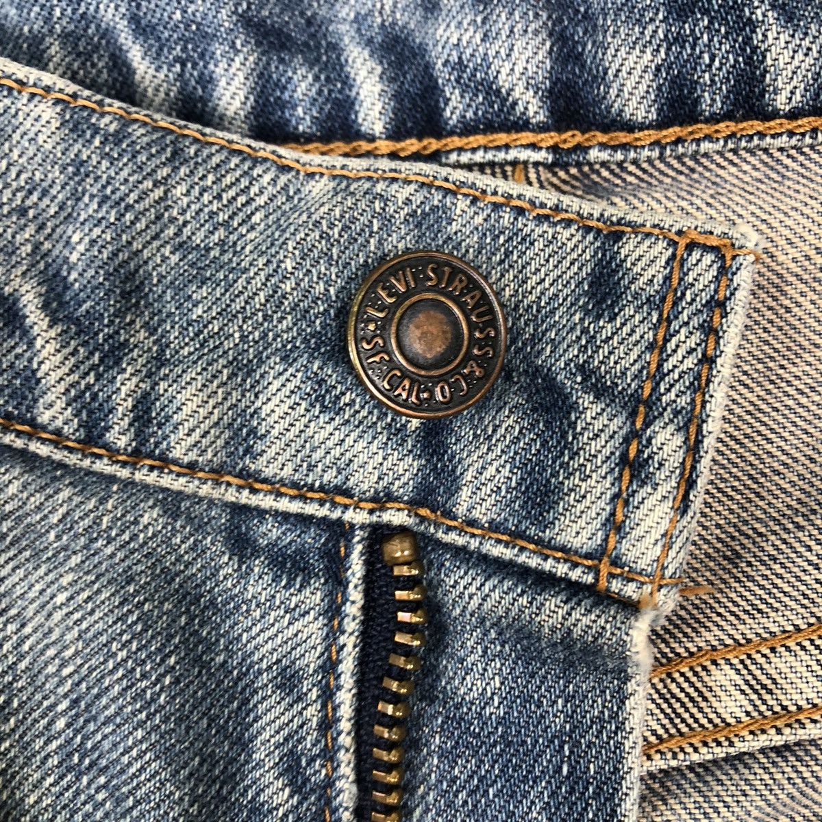 Levi's 🔥Vintage Levi’s Biker Denim Jeans Distressed Japan Size US 34 / EU 50 - 17 Thumbnail