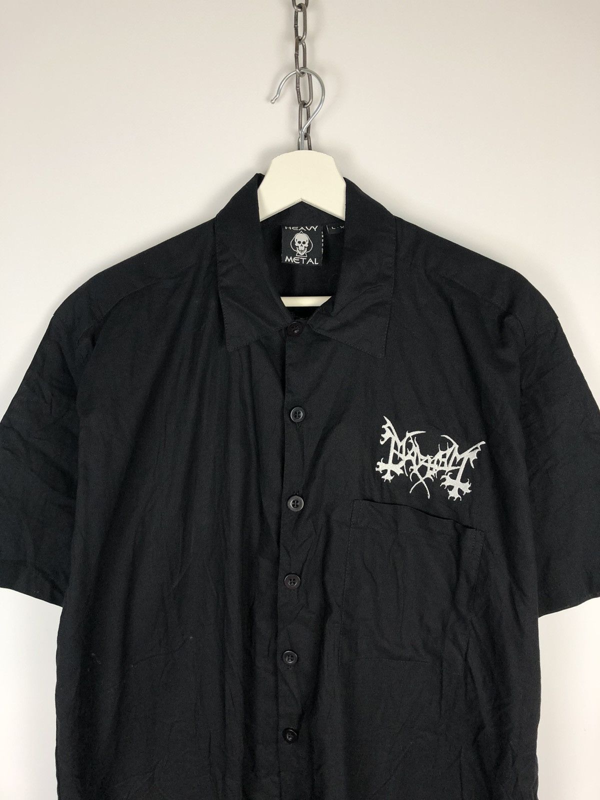 Band Tees Heavy Metal Shirt Vintage Emvroidered Black Rock size L Size US L / EU 52-54 / 3 - 3 Thumbnail