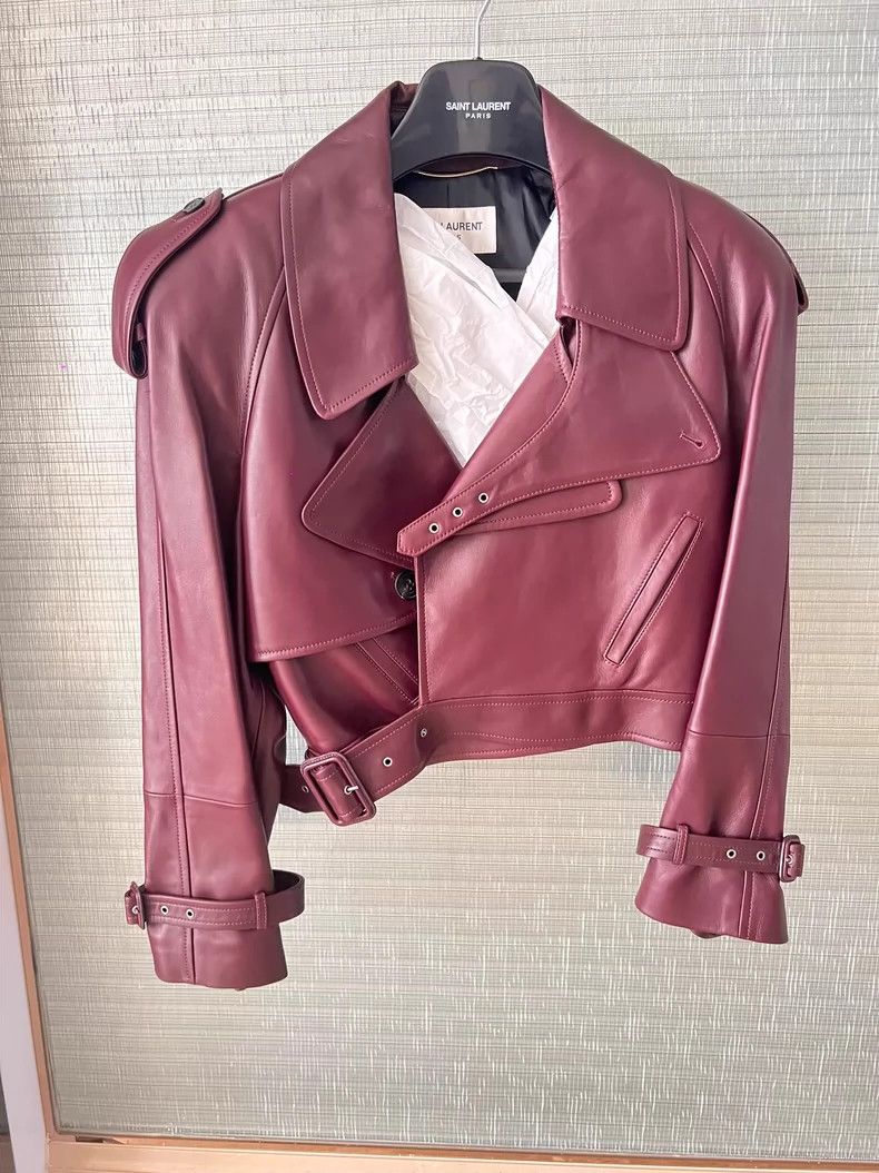 Saint Laurent Paris saint Laurent paris2023 show silhouette high-waisted leath Size XXS / US 00 / IT 34 - 1 Thumbnail